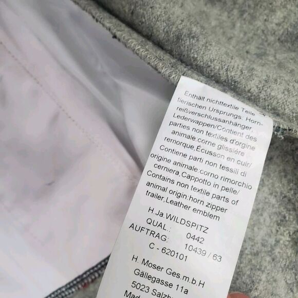 Almgwand Full Zip 100% Wool Jacket Mens GER 52 US L/XL Gray Elbow Patches READ - Picture 16 of 16